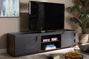 Keagan Two-Tone Gray and Walnut 2-Drawer TV Stand Baxton
