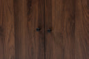 Sylvia Walnut Brown Finished 2-Door Wood Entryway Shoe Storage Cabinet Baxton