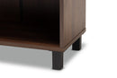 Sylvia Walnut Brown Finished 2-Door Wood Entryway Shoe Storage Cabinet Baxton
