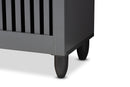 Emmett Dark Gray 4-Door Wooden Entryway Shoe Storage Cabinet Baxton