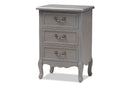 Gould Gray 3-Drawer End Table Baxton