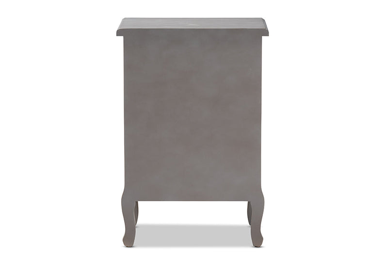 Gould Gray 3-Drawer End Table Baxton