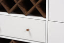 Cadmus White and Walnut Wine Cabinet Baxton