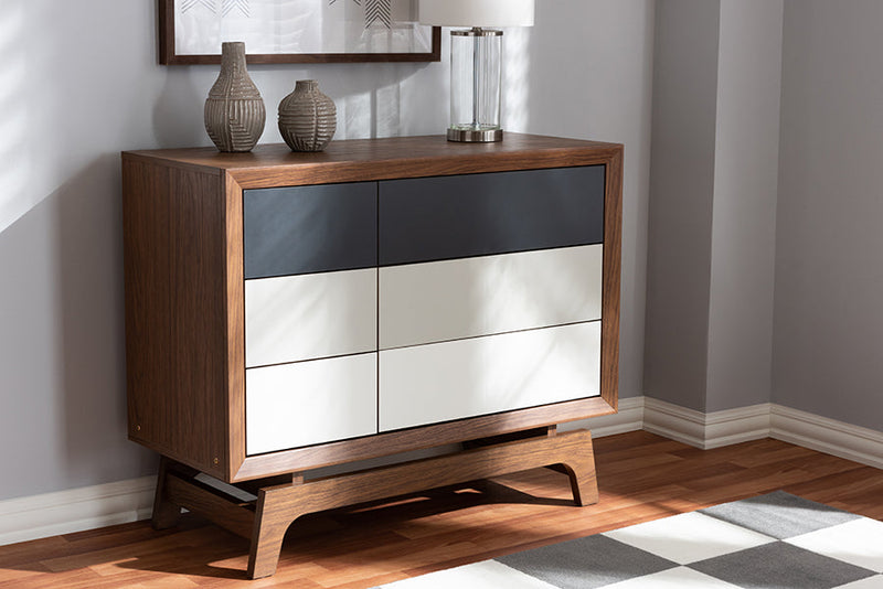 Taylor Multicolor 6-Drawer Chest Baxton