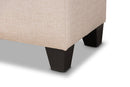 Radley Beige Fabric Upholstered Storage Ottoman Baxton