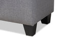 Radley Gray Fabric Upholstered Storage Ottoman Baxton