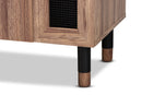 Halstein 2-Door Wood Entryway Shoe Storage Cabinet w/Screen Inserts Baxton