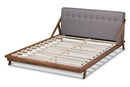 Tilde Gray Fabric Upholstered Wood King Size Platform Bed Baxton