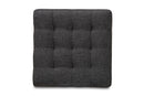 Sonore Dark Gray Fabric Upholstered Tufted Cube Ottoman Set of 2 Baxton