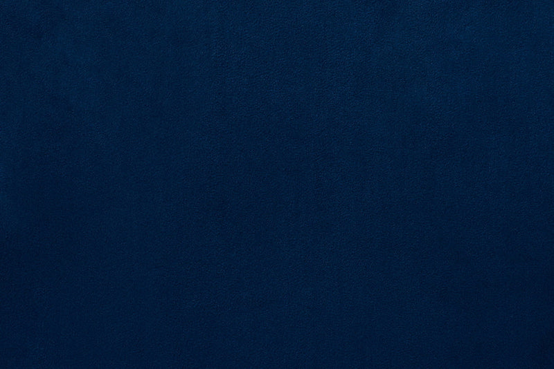 Newcastle Navy Blue Velvet Fabric Upholstered and Dark Brown 7-Piece Dining Set Baxton