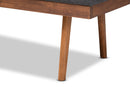 Nexus Charcoal Fabric Upholstered Wood Bench Baxton