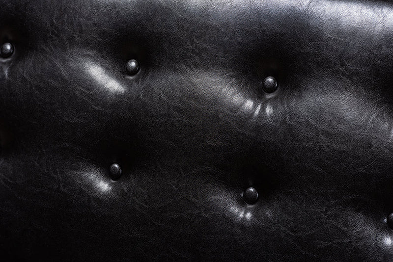 Mabel Dark Brown Faux Upholstered Leather 5-Piece Wood Dining Nook Set Baxton