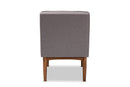 Mabel Gray Fabric Upholstered Wood Dining Chair Baxton
