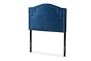Sadie Royal Blue Velvet Fabric Upholstered Twin Size Headboard Baxton