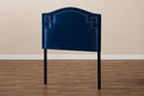 Sadie Royal Blue Velvet Fabric Upholstered Twin Size Headboard Baxton