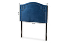 Sadie Royal Blue Velvet Fabric Upholstered Twin Size Headboard Baxton