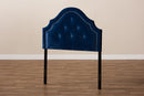 Halen Royal Blue Velvet Fabric Upholstered Twin Size Headboard Baxton