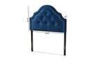 Halen Royal Blue Velvet Fabric Upholstered Twin Size Headboard Baxton