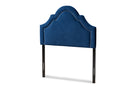 Morigan Navy Blue Velvet Fabric Upholstered Twin Size Headboard Baxton