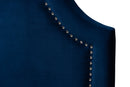 Morigan Navy Blue Velvet Fabric Upholstered Twin Size Headboard Baxton