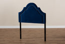 Morigan Navy Blue Velvet Fabric Upholstered Twin Size Headboard Baxton