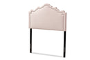 Carlyn Light Pink Velvet Fabric Upholstered Twin Size Headboard Baxton