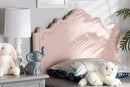 Carlyn Light Pink Velvet Fabric Upholstered Twin Size Headboard Baxton