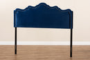 Carlyn Royal Blue Velvet Fabric Upholstered King Size Headboard Baxton