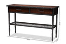 Addison Industrial Walnut-2-Drawer Dining Room Server Baxton