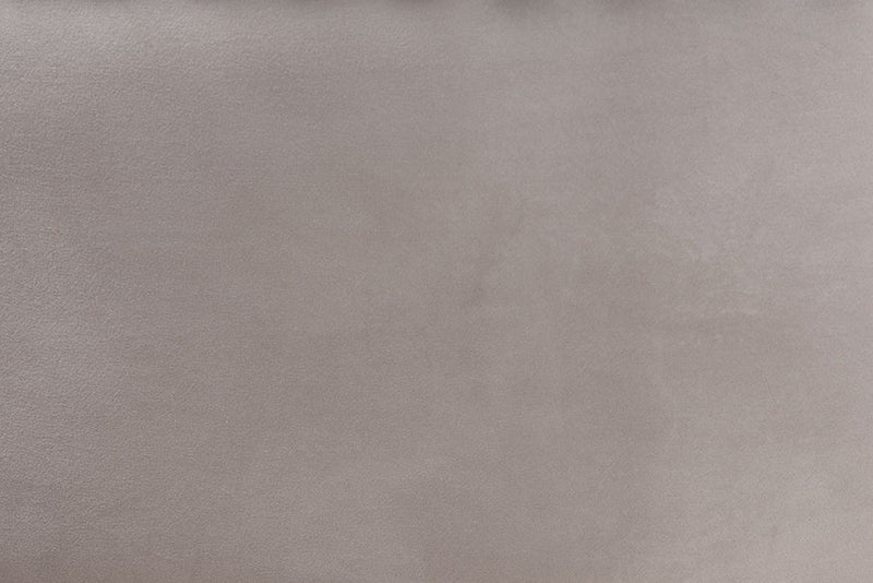 Neah Light Gray Velvet Fabric Upholstered Tufted Cocktail Ottoman Baxton