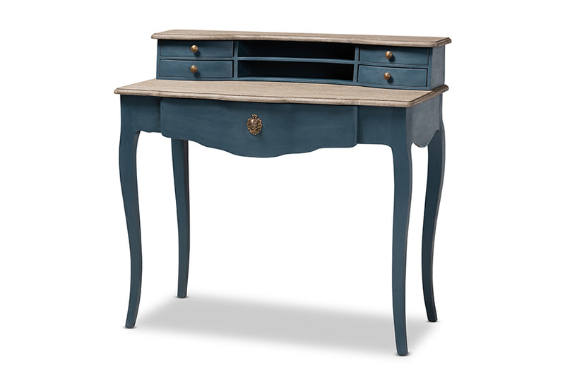 Adora French Provincial Blue Spruce Finished Wood Accent Writing Desk