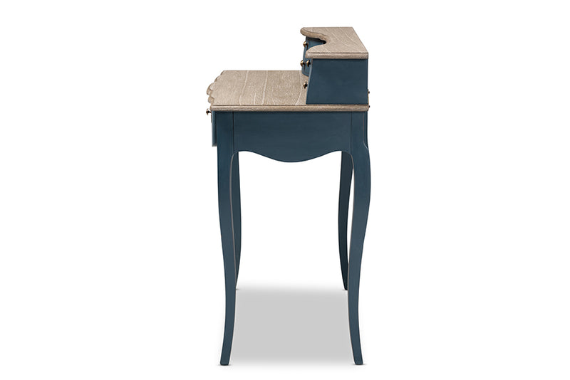 Adora French Provincial Blue Spruce Finished Wood Accent Writing Desk