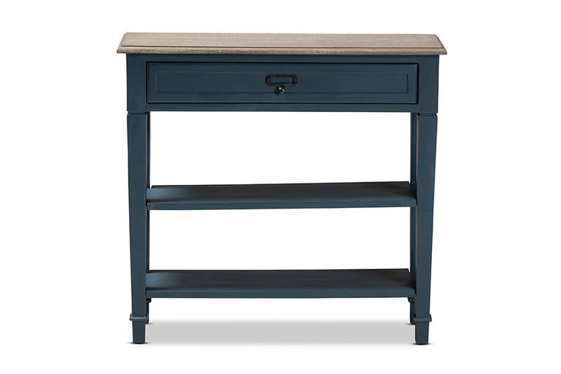 Cintia French Provincial Blue Spruce Fiinished Wood Accent Console Table