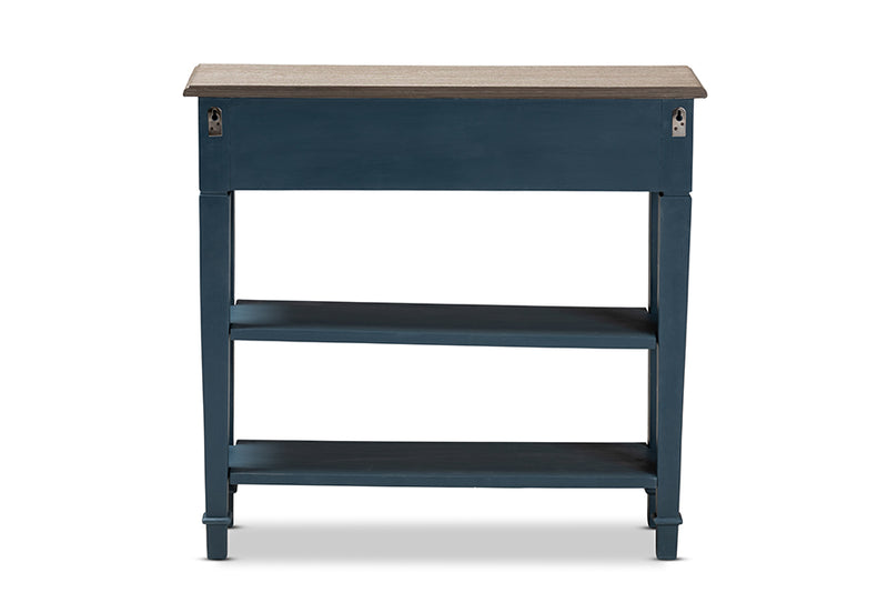 Cintia French Provincial Blue Spruce Fiinished Wood Accent Console Table