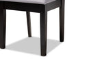 Aspen Gray Fabric Upholstered Espresso Brown Dining Chair Set of 4 Baxton