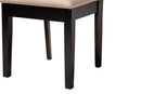 Kagama Modern Beige Fabric and Dark Brown 5-Piece Dining Set Baxton