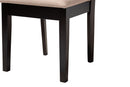 Seda Modern Sand Fabric and Dark Brown 5-Piece Dining Set Baxton