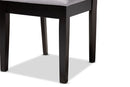 Iden Gray Fabric Upholstered Espresso Brown Dining Chair Set of 4 Baxton