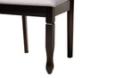 Betiana Modern Gray Fabric and Dark Brown 5-Piece Dining Set Baxton
