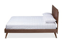 Farrah Walnut Brown Full Size Platform Bed Baxton