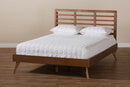 Trina Walnut Brown Full Size Platform Bed Baxton