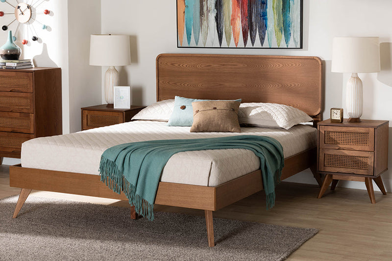 Castello Walnut Brown Full Size 3-Piece Bedroom Set Baxton