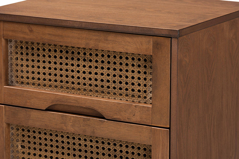 Castello Walnut Brown Queen Size 3-Piece Bedroom Set Baxton