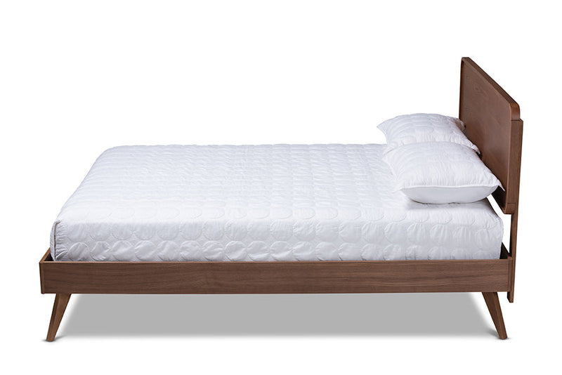 Castello Walnut Brown King Size Platform Bed Baxton