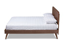 Castello Walnut Brown Queen Size Platform Bed Baxton