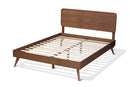 Castello Walnut Brown Full Size Platform Bed Baxton