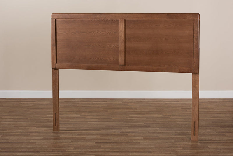 Nelson Walnut Brown Queen Size Headboard Baxton