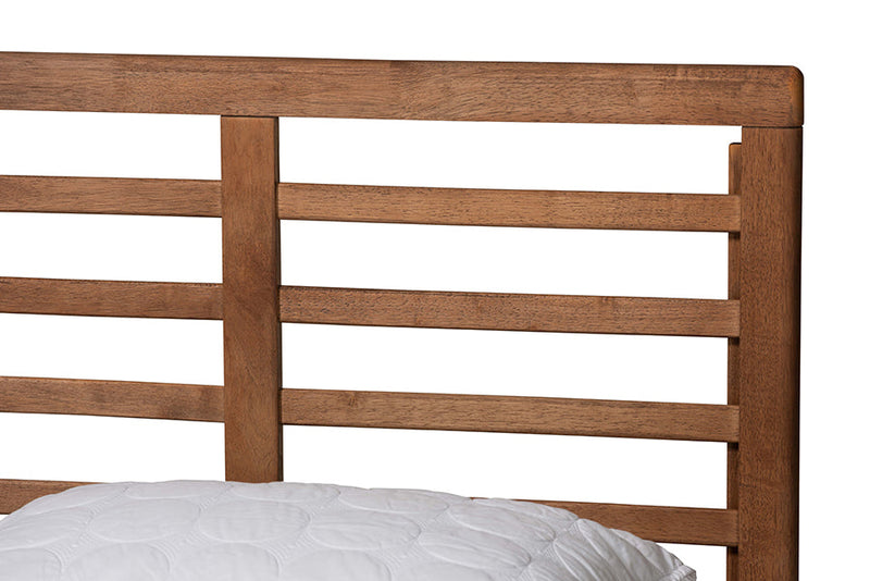 Argos Ash Walnut King Size Platform Bed Baxton