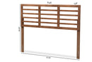Viveka Walnut Brown Full Size Open Slat Headboard Baxton