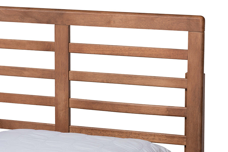 Elise Ash Walnut Brown Full Size 3-Drawer Platform Storage Bed Baxton